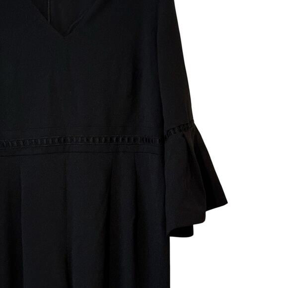 Eliza J Plus Size 14W Black Bell Sleeve Wide Leg Jumpsuit - Picture 4 of 9